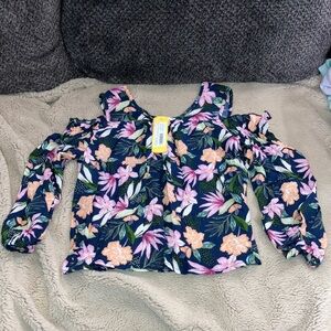 🔹4 for $30 NWT Persaya Girl Varsha Ruffle Cold Shoulder Woven Top, Girls Medium